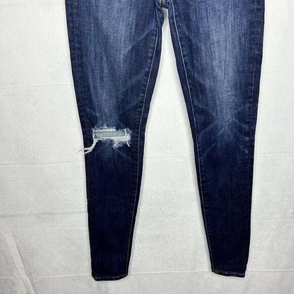 American Eagle Super High-Rise Jeggings Ripped Stretch Denim Size 2 (26x29) - Picture 3 of 8